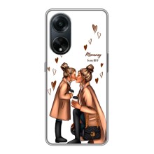 Чехол с печатью для Oppo A98 - (Мама с ребенком) (AlphaPrint) (Дочка и мама)
