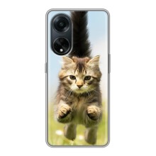 Чехлы с Котиками для Oppo A98 (VPrint) (Прыжок кота)
