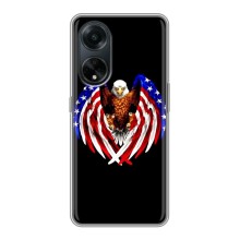 Чохол Прапор USA для Oppo A98 (Крила США)