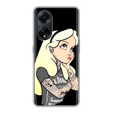 Чехол с печатью для Oppo A98 - (Мода) (AlphaPrint) (Девочка в тату)