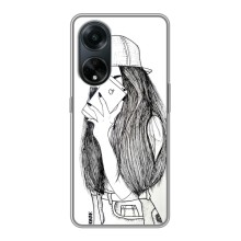 Чехол с печатью для Oppo A98 - (Мода) (AlphaPrint) (Фото девочки)