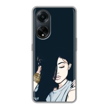 Чехол с печатью для Oppo A98 - (Мода) (AlphaPrint) (Красивая девочка)