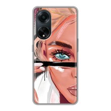 Чехол с печатью для Oppo A98 - (Мода) (AlphaPrint) (Макияж)