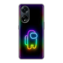 Чехол Амонг Ас для Oppo A98 (AlphaPrint) (Яркий скин)