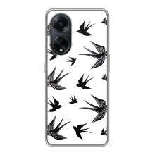 Чехол с птицами на Oppo A98 (VPrint) (Ласточки)