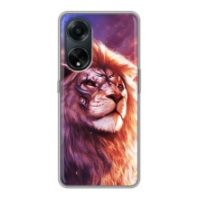 Чехол со Львом для Oppo A98 (VPrint) (Красочный Лев)