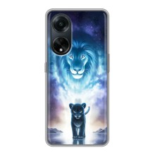 Чехол со Львом для Oppo A98 (VPrint) (Маленький лев)