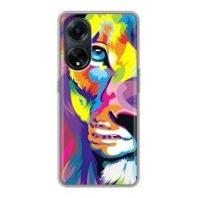 Чехол со Львом для Oppo A98 (VPrint) (Яркий Лев)