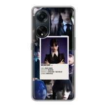 Чехлы Венсдей на Oppo A98 Уэнсдей (AlphaPrint) (коллаж Уэнздей)