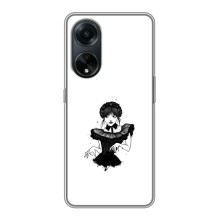 Чехлы Венсдей на Oppo A98 Уэнсдей (AlphaPrint) (танец Уэнздей)