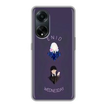 Чехлы Венсдей на Oppo A98 Уэнсдей (AlphaPrint) (Уэнздей и подруга)
