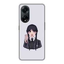 Чехлы Венсдей на Oppo A98 Уэнсдей (AlphaPrint) (Уэнздей и Вещь)