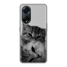 Чехол с рисунком кот на Oppo A98 (Пара котов)