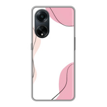 Чехол цветочный дизайн для Oppo A98 – Розовый фон