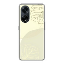 Чехол цветочный дизайн для Oppo A98 – Зелёный фон