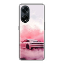 Чехол с авто Порше для Oppo A98 – Розовый Порше