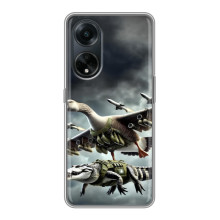 Чехол с мемами тралалело тралала для Oppo A98 – Гусини и крокодило