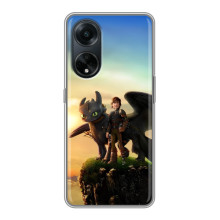 Чехол с принтом дракон Беззубик для Оппо А98 (Мультфильм про дракона)