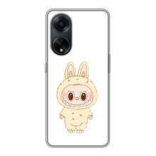 Чохол з принтом Лабубу для Oppo A98 – Бежевий Лабубу