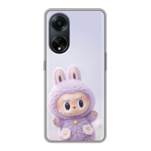 Чохол з принтом Лабубу для Oppo A98 – Фіолетовий Лабубу
