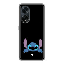 Чехол с принтом Стич на Oppo A98 – Стич на черном