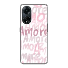 Чехол с розовым рисунком для Oppo A98 (Любовь)