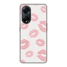 Чехол с розовым рисунком для Oppo A98 (Розовые губы)