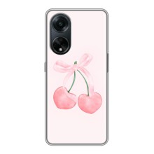 Чехол с розовым рисунком для Oppo A98 (Розовые вишни)