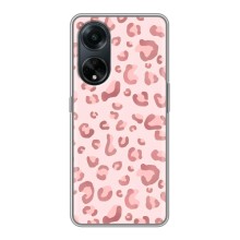 Чехол с розовым рисунком для Oppo A98 (Розовый леопард)