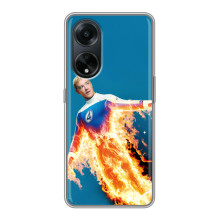 Чохол з принтом Фантастична четвірка для Oppo A98 – Людина-факел