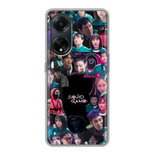 Чохол Гра в кальмара для Oppo A98 – Колаж гра кальмара