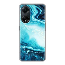 Мраморный чехол на Oppo A98 (VPrint) (Голубой мрамор)