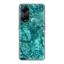 Мраморный чехол на Oppo A98 (VPrint) (Зеленый мрамор)