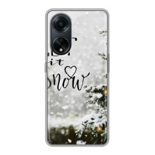 Новогодние, Праздничные Чехлы для Oppo A98 - 2024 год (Let it snow)