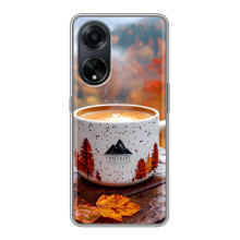 Чехол с уникальным дизайном «Осень с кофе» для Oppo A98 – Кофе на природе