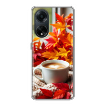 Чехол с уникальным дизайном «Осень с кофе» для Oppo A98