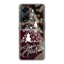 Рождественские Чехлы для Oppo A98 (VPrint) (Елочка узорная)
