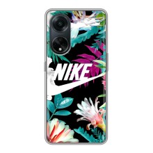 Силіконовый Чохол на Oppo A98 з картинкою НАЙК (Квітковий Nike)