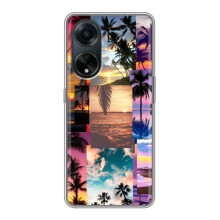Силиконовый чехол с КАРТИНКАМИ лето для Oppo A98 (AlphaPrint) (Летний отпуск)