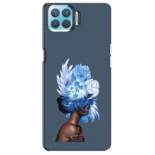 Чехлы (ART) Цветы на Oppo F17 Pro (VPrint) (Цветы на голове)