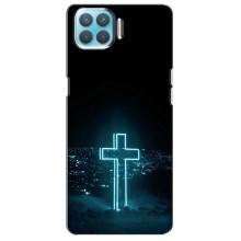 Чехол для Oppo F17 Pro (AlphaPrint) - (Христианские) (Крест и город)