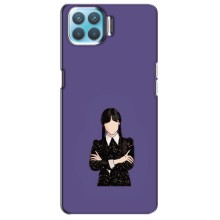 Чехлы Венсдей на Oppo F17 Pro Уэнсдей (AlphaPrint) (Уэнздей в черном)