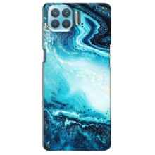 Мраморный чехол на Oppo F17 Pro (VPrint) (Голубой мрамор)