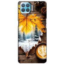 Чохол з унікальним дизайном 'Осінь з кавою' для Oppo F17 Pro – Осінньо-зимове кава
