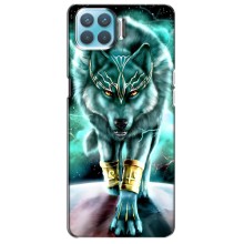 Защитные чехлы для Оппо Ф17 Про (AlphaPrint) (ХИТ продаж) ВОЛК (Яркий волк)