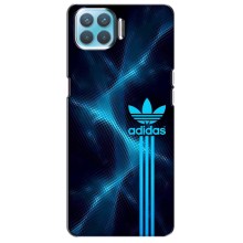 Чехлы Адидас для Oppo F17 (AlphaPrint) (Синий Адидас)