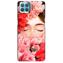 Чехлы (ART) Цветы на Oppo F17 (VPrint) (Глаза в цветах)