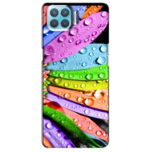 Чехлы (ART) Цветы на Oppo F17 (VPrint) (Семицветик)