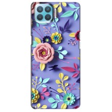 Чехлы с Цветами для Oppo F17 (VPrint) (Цветочный дизайн)