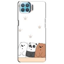 Чехлы с изображением разных животных для Oppo F17 (Удивленные медвеженки)